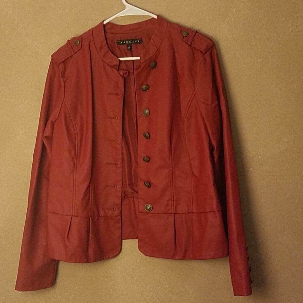 BACCINI leather jacket L